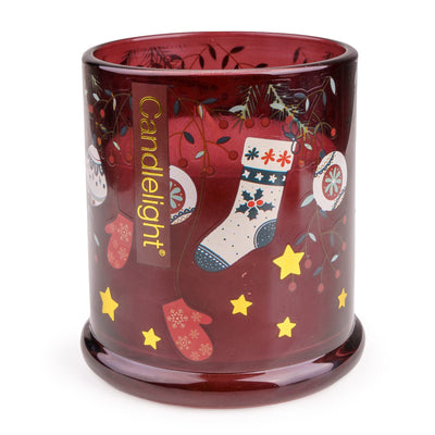 Candlelight Home candle Large Jar Candle – Red Stockings & Baubles 6pk