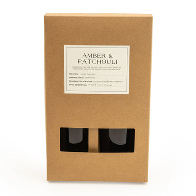 Candlelight Home CANDLE MAKING GIFT SET AMBER & PATCHOULI - 5% JAPANESE INCENSE & AMBER SCENT (3017-3619)