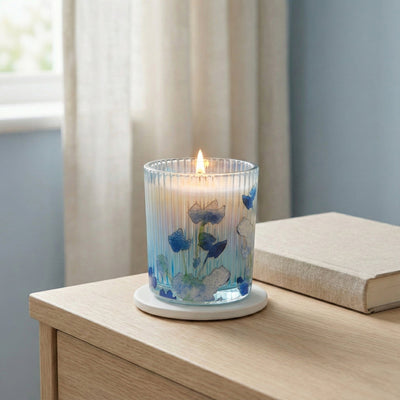 Candlelight Home candle Ridged Candle - Bluebell & Hydrangea Blossom 6pk