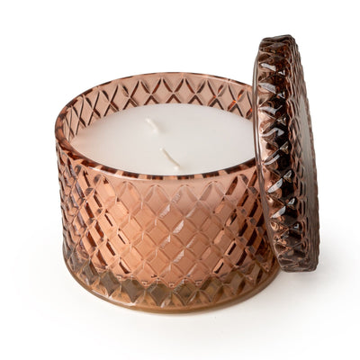 Candlelight Home candle Round Embossed Candle Jar - Jhangye Pink 6pk