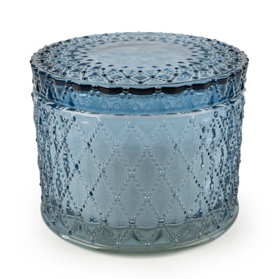 Candlelight Home candle Round Embossed Candle Jar – Tianshui Blue 6pk