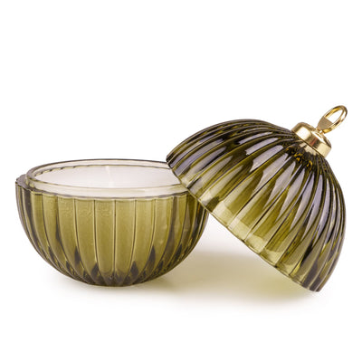 Candlelight Home candle Small Bauble Glass Candle - Green  6pk