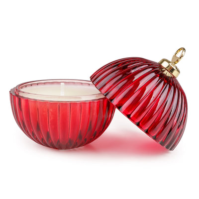 Candlelight Home candle Small Bauble Glass Candle - Red 6pk