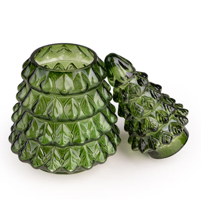 Candlelight Home candle Small Glass Christmas Tree Candle – Green Hummingbird 6pk