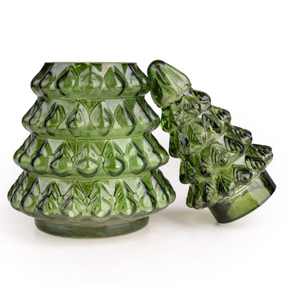 Candlelight Home candle Small Glass Christmas Tree Candle – Green Hummingbird 6pk