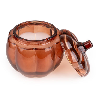 Candlelight Home candle Small Glass Pumpkin Candle - Brown 6pk