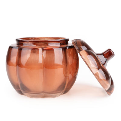Candlelight Home candle Small Glass Pumpkin Candle - Brown 6pk