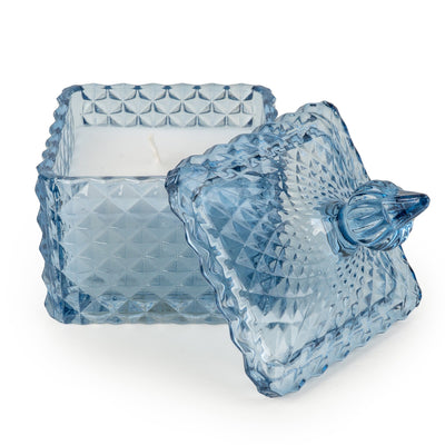 Candlelight Home candle Square Embossed Candle Jar – Tianshui Blue 6pk