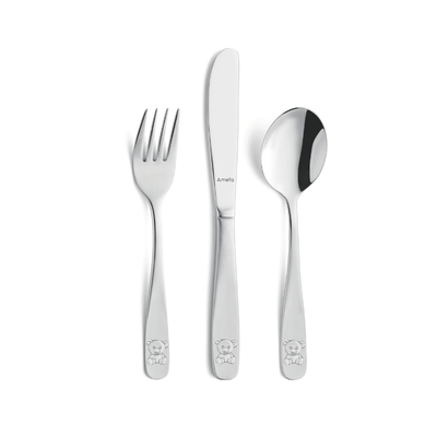 Candlelight Home Children`s Cutlery Bear 3-pcs Children's Cutlery Set 6pk