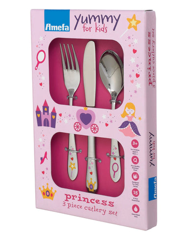 Candlelight Home Children`s Cutlery Princess 3pc Set Girls 10pk