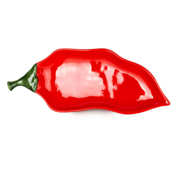 Chilli Pattern Plate Chilli Shaped Serving Plate - 4PK - Candlelight Home