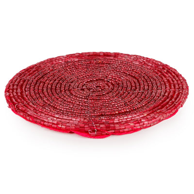 Candlelight Home Coasters 4 Beaded Coasters - Red HoHoHo 6pk