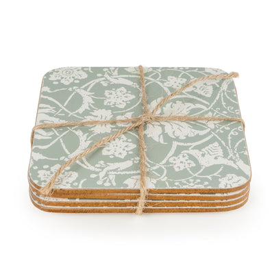Candlelight Home Coasters Jeff Banks Set of 4 Coasters - Jacquard Sage Green 4pk