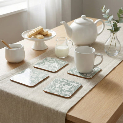 Candlelight Home Coasters Jeff Banks Set of 4 Coasters - Jacquard Sage Green 4pk