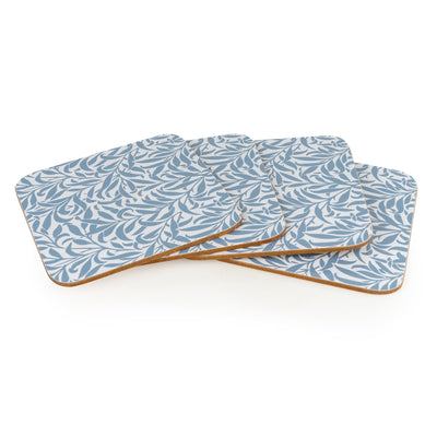 Candlelight Home Coasters Jeff Banks Set of 4 Coasters – Leafy Trellis Blue 4pk