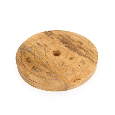 Candlelight Home Coasters Set of 4 Coasters - Mango Wood Debossed Design 6PK