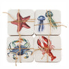 Candlelight Home Coasters Set of 4 Coasters - Sea Creatures 4PK