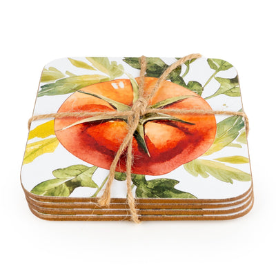 Candlelight Home Coasters Set of 4 Coasters - Tomatoes 4pk