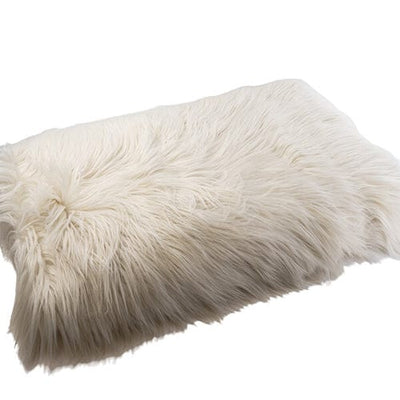 Candlelight Home Cushions & Throws 125X150CM ONE SIDED FUR THROW - WHITE