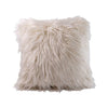 Candlelight Home Cushions & Throws 50x50CM SQUARE DOUBLE SIDED FUR CUSHION - WHITE 1PK