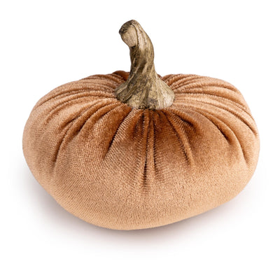 Candlelight Home Cushions & Throws Small Velour Pumpkin - Caramel 6pk