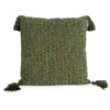 Candlelight Home Cushions & Throws Square Cushion with Tassels Olive Green
