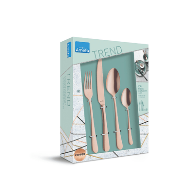 Candlelight Home Cutlery Set Austin Copper 24-pcs Cutlery Set 6pk
