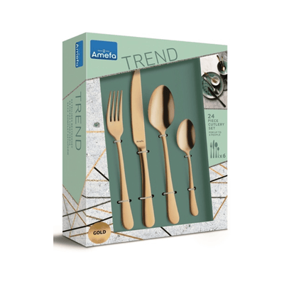 Candlelight Home Cutlery Set Austin Gold  24pc Cutlery Set 6pk
