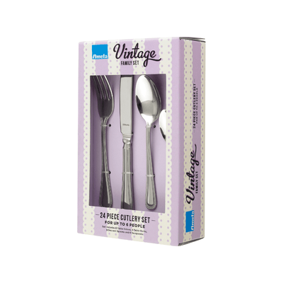Candlelight Home Cutlery Set Bead Vintage 24pc Cutlery Set 4pk