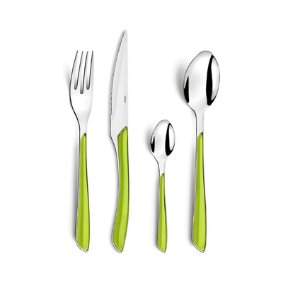 Candlelight Home Cutlery Set Eclat Green 24pc Boxed Set 6pk