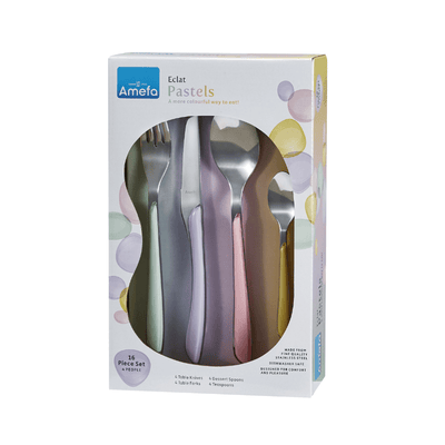 Candlelight Home Cutlery Set Eclat Pastels 16pc Cutlery Set 6pk