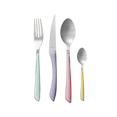 Candlelight Home Cutlery Set Eclat Pastels 16pc Cutlery Set 6pk