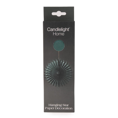 Candlelight Home Decorative Accessories 40cm Hanging Paper Star Decoration – Dark Green Hummingbird 6pk