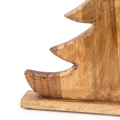 Candlelight Home Decorative Accessories Large Christmas Tree Ornament Mango Wood with Enamel 2pk