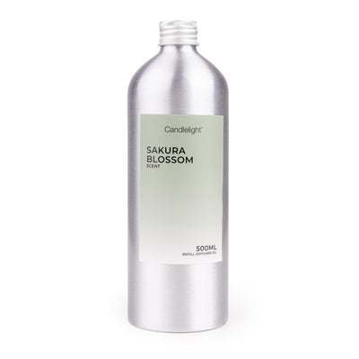 Candlelight Home Diffuser Oil 500ml Reed Diffuser Oil Refill - Sakura Blossom Scent 6pk