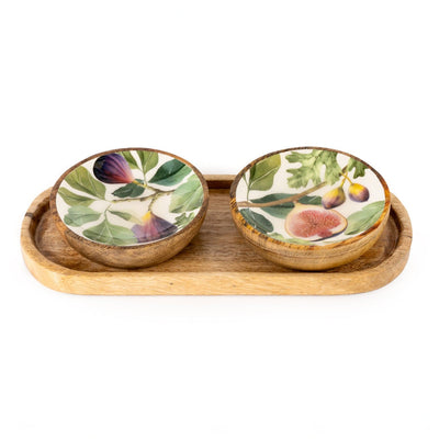 Candlelight Home Dipping Bowls Set of 2 Dipping Bowls - Figs