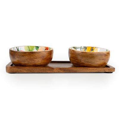 Candlelight Home Dipping Bowls Set of 2 Dipping Bowls on Tray - Tomatoes 4pk