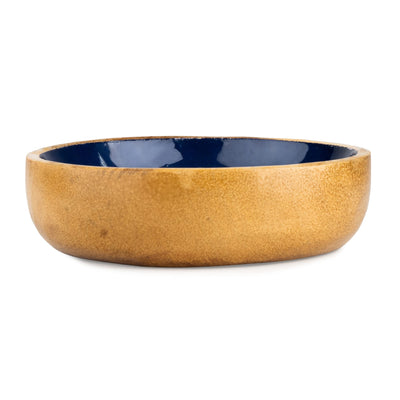 Candlelight Home Dipping Bowls Small Bowl Mango Wood and Enamel Fish - Navy Harbour 4pk