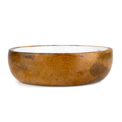 Candlelight Home Dipping Bowls Small Bowl Mango Wood and Enamel Fish - Tin Harbour 4pk