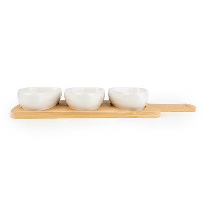 Candlelight Home Dishes Set of 3 Dishes on Bamboo Tray - Tomatoes 1pk