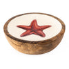 Candlelight Home Dishes Small Mango Wood Dish - Starfish 6PK