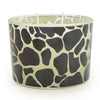 Candlelight Home DOUBLE WICK WAX FILLED POT WITH GIRAFFE DESIGN – 5% AMBER SHEA SCENT (3016-6651)