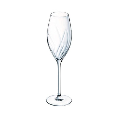 Candlelight Home flute glass Set of 4 Swirly 24cl Flute Glasses - 2pk