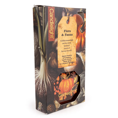 Candlelight Home fragrance gift set Room Spray & Tealight Gift Set - Pumpkins Flora & Fauna 6pk