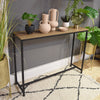 Candlelight Home FSC MDF CONSOLE TABLE WOOD/METAL- YELLOW OAK