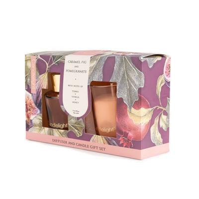Candlelight Home Gift Sets Candle & Diffuser Gift Set – Fig & Pomegranate 6pk