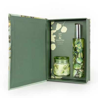 Candlelight Home Gift Sets Room Spray & Candle Gift Set - Mint Leaf & Eucalyptus 6pk
