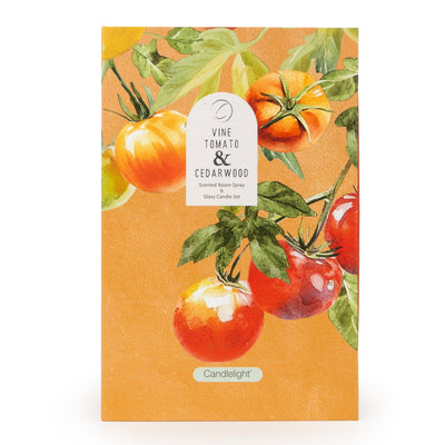 Candlelight Home Gift Sets Room Spray & Candle Gift Set - Vine Tomato & Cedarwood 6pk