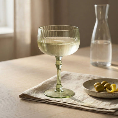 Candlelight Home Glasses Champange Glass - Green 6pk