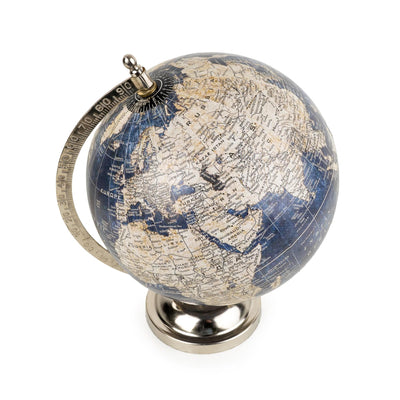 Candlelight Home Globes 8" Globe - Blue and Silver 1pk